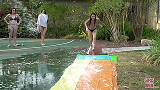 Marlyn And Mia Climax At The Pool