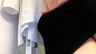Sexy amateur teen with big boobs gives blowjob