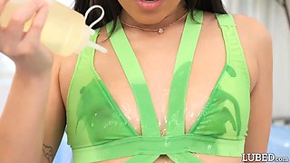 LUBED Flexible Asian Kimmy Kimm Gets Lubed Up And Fucked