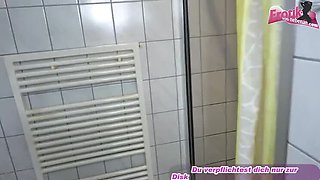 German Amateur Teen Lina Fitness Fucked Hard by Snake Dave in Bathroom