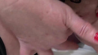 Black see through top and new dildo