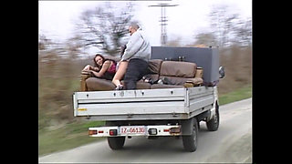 Horny MILF Had Sex on Top of the Truck While It Was Running
