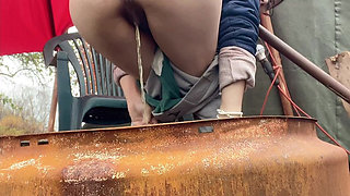 Pissing Pussy From Behind Amazing View