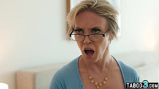Mature stepmom cant resist stepsons dick