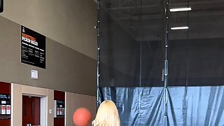 Amateur blond girl with big boobs getting fucked