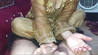 Step brother enjoy Handjob Orgasm Control