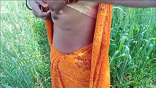 Desi Bhabhi RadhaDevi Hardcore Fuck in Wheat Field - Indian Stepmom Creampie Sex