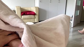 My horny stepmother comes into my room in her leather leggings and tries to seduce me. I can't resist my cravings and fuck her doggystyle