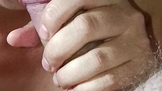 Korean Wife Sucks Cock in Close-up