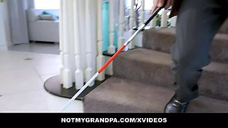 Nasty old man fakes blindness and snoops on hot grand daughter-in-law ava madison