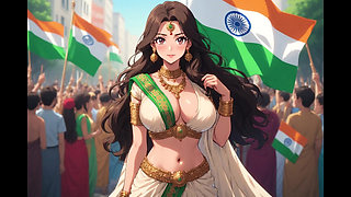Happy Independence Day special video , ai generated , anime style . Shalini_ki_diary