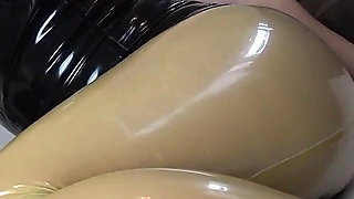 Horny Latex Doll Has Stuffed Both Holes!