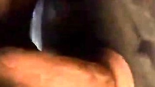 Hairy Girl Fucks Her Monster Dildo