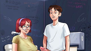 hot aunty and her nebourhood  men anon make seen in summertime saga part 2