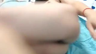 Hairy Japanese Cam Girl Masturbating