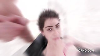 Drowned in piss, Lydia Black 6on1 Insane watersport with Manhandle