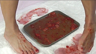 I Trample Strawberries with My Feet and Pee in Them
