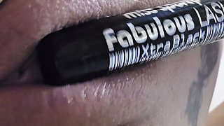 Extreme vaginal insertions in the bathtub..