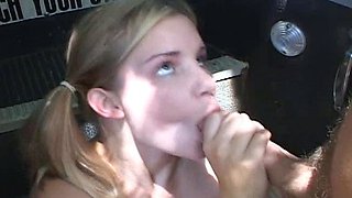 Amateur 18 year old blond nurse takes big cock and facial
