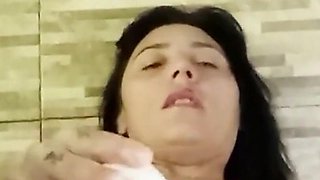 Venezuelan with Big Hairy Pussy Masturbates to Orgasm