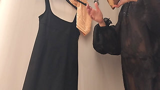 Sexy Brunette in Dressing Room
