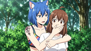 Anime Handgag Scenes with Catgirls - hand over mouth, covering mouth