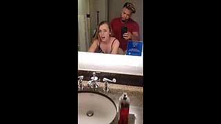 Tiny Petite Teen Fucked Hard by BBC in Hotel Bathroom - Young College Freshman