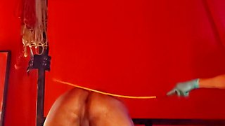 Pegging and Caning Session with Dominafire