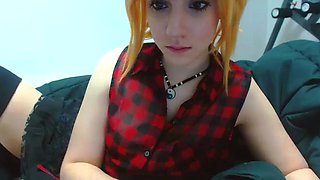 The Most Beautiful Redhead 19yo Teen Masturbating on Webcam