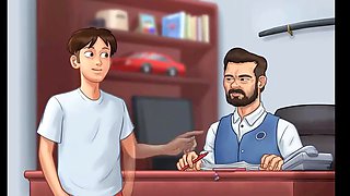 Raunchy stepmom gets down at the car dealership in summertime saga