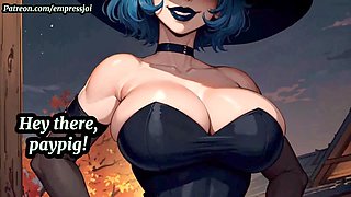 (Hentai JOI) Financial dominatrix Cordelia trains paypig to be her submissive slave (femdom, big tits, degradation)