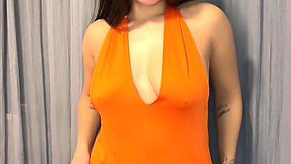 Latina teen after a date that went well
