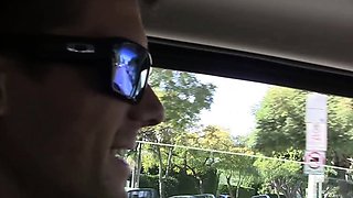 Small tit brunette sucks a big cock hardcore