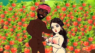 Indian Housewife Fucked Hard by Big Black Cock in Tomato Field - HD Porn