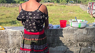 Bathing Porn Video with My Wife White Bra Pink Panty