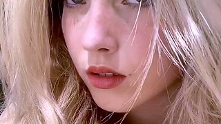 blonde teen pregnant girl has her pussy masturbated