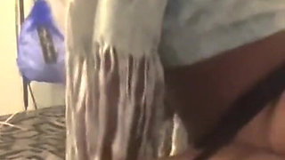 Slim Ebony Humping Pillow Hard to Cum - Yoni Pink
