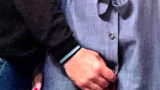 Stranger Fingered Horny Milf Hard Before Work in The Subway