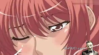 Busty anime babes hot porn video
