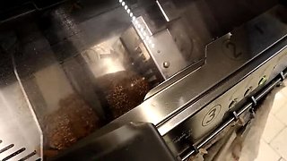 Petite Latina Magia Rosa Blowjob POV on Stairs - Outdoor Risk Cum in Mouth