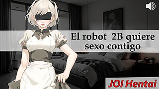 Spanish JOI ASMR with 2B. I need cum master, use me very hard without stopping.