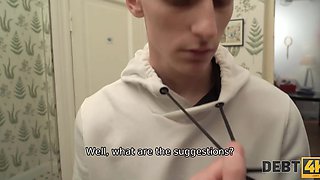 Russian Brunette Nikki Hill got anal fuck for her bf's debts