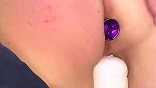 Redhead Wife Being Spanked, Plugged and Made to Cum