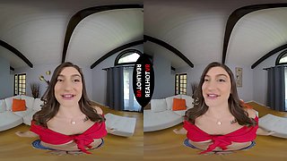 Teen Stepsister Sneaks Inexperienced Stepbro Into Her Bedroom & Teaches Him How To Fuck! - RealHotVR