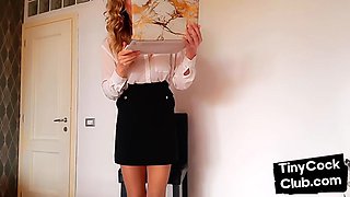 Micropenis loser got humiliated by babe
