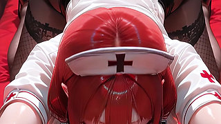 Gothic Futanari Nurse Pounds Female Coworker - Anal, Vaginal, Blowjob & Huge Facial