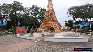 Thai girlfriend day out and intercourse at home