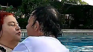 Nurse Vicki and Handsome Harry Are Having Fun Kissing in the Pool!