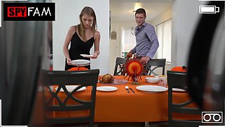 Stepsis Begs Stepbro For His Penis Down Her Throat For Dinner