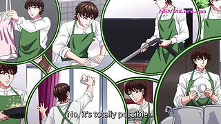 Blowjob for a fix: Kanade sucks Ryota's cock deep after he repairs the broken kitchen tap!